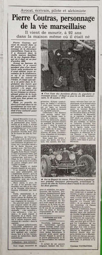Constant Vautravers Le Provençal 8 février 1981