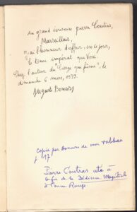 Boncors Odes triomphales tome 2 dédicace