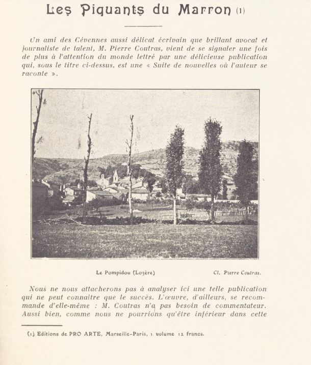 Causses et Cévennes revue du Club Cévenol Paul Arnal 1er janvier 1929