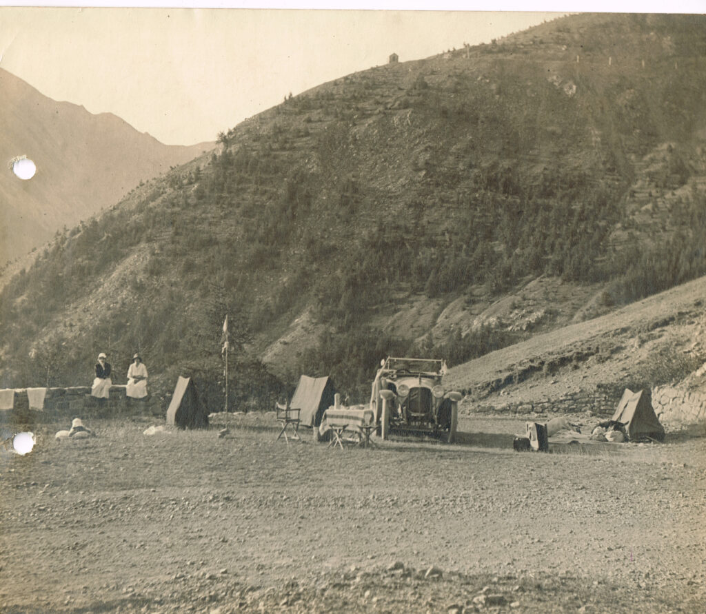 Camping au Col d'Allos juillet 1923