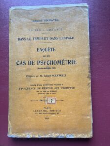 Enquête sur des cas de psychométrie 1910