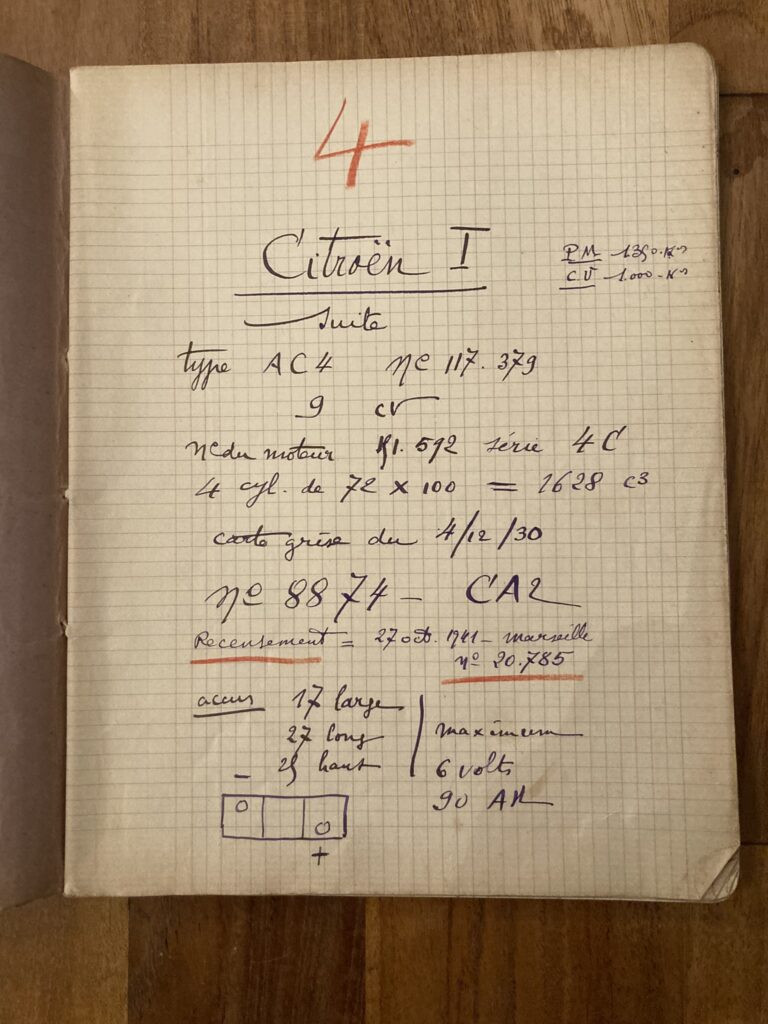 Citroën AC4 Journal de bord