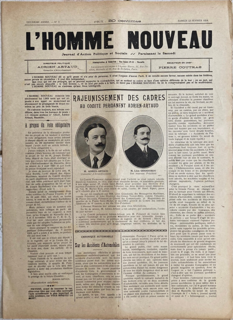 L'homme nouveau n° 7 du 23 février 1924