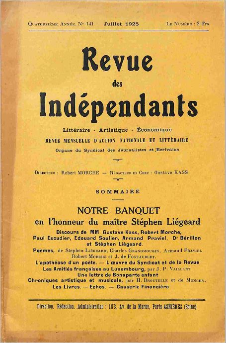 Revue des indépendants juillet 1925