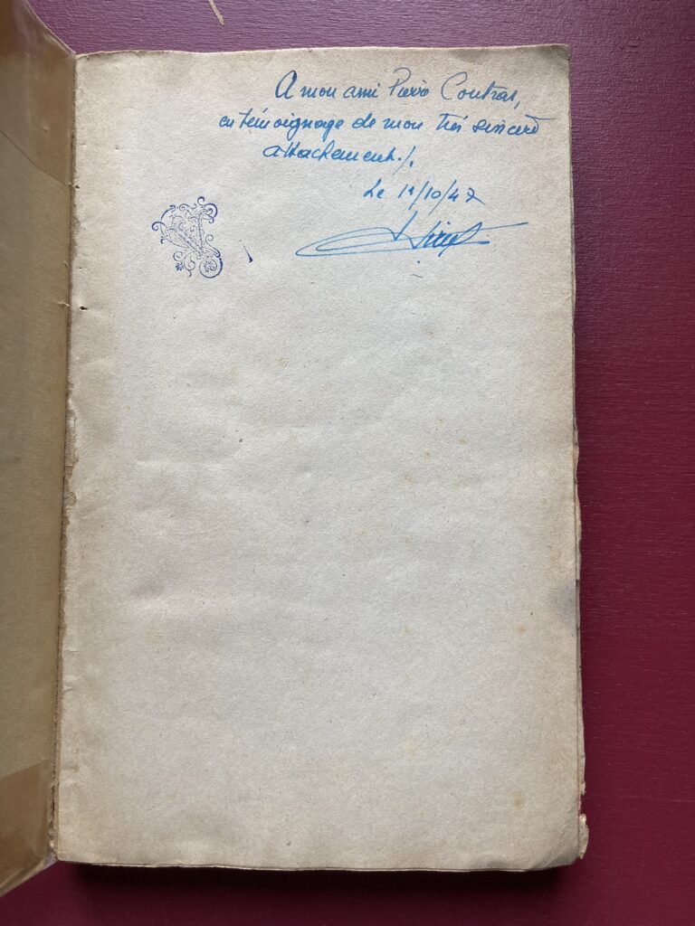 Tiret Le monde invisible vous parle dédicace 1947