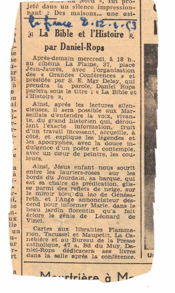 presse 1953 01 12 Le Méridional